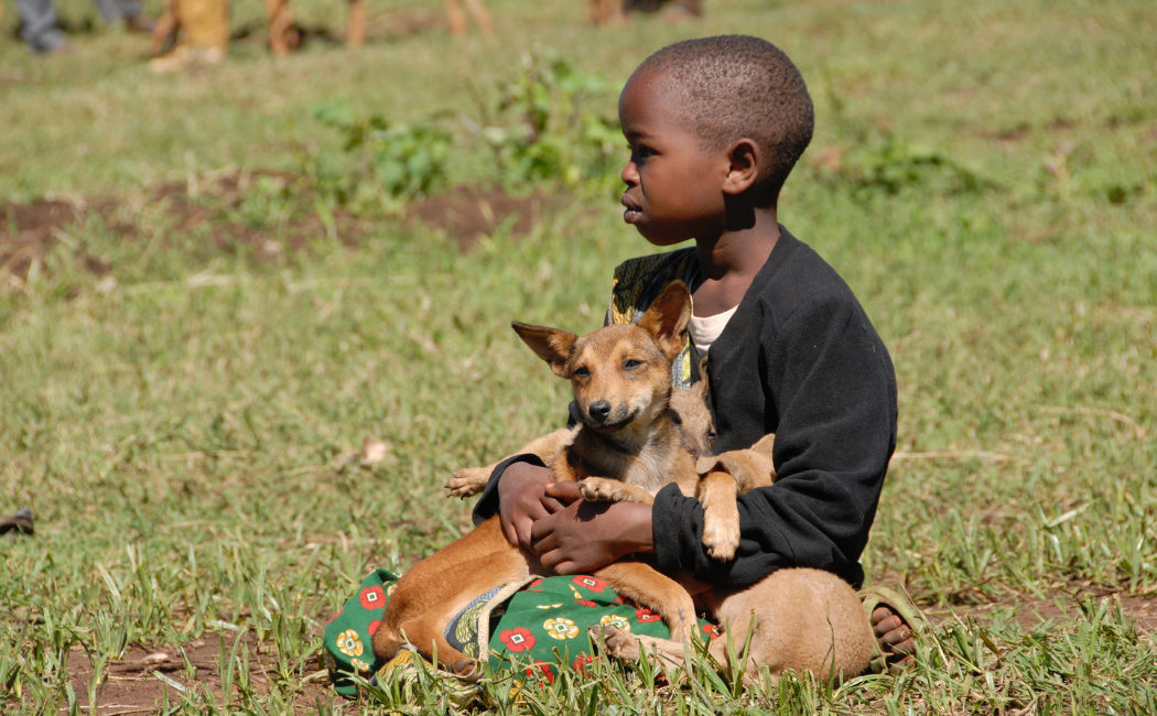 Young Child with Dog