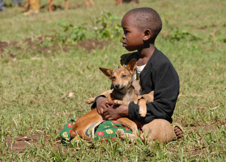 Young Child with Dog